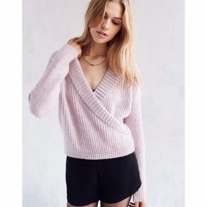 Kimchi Blue Lilac Lavender Wrap Crossover Sweater